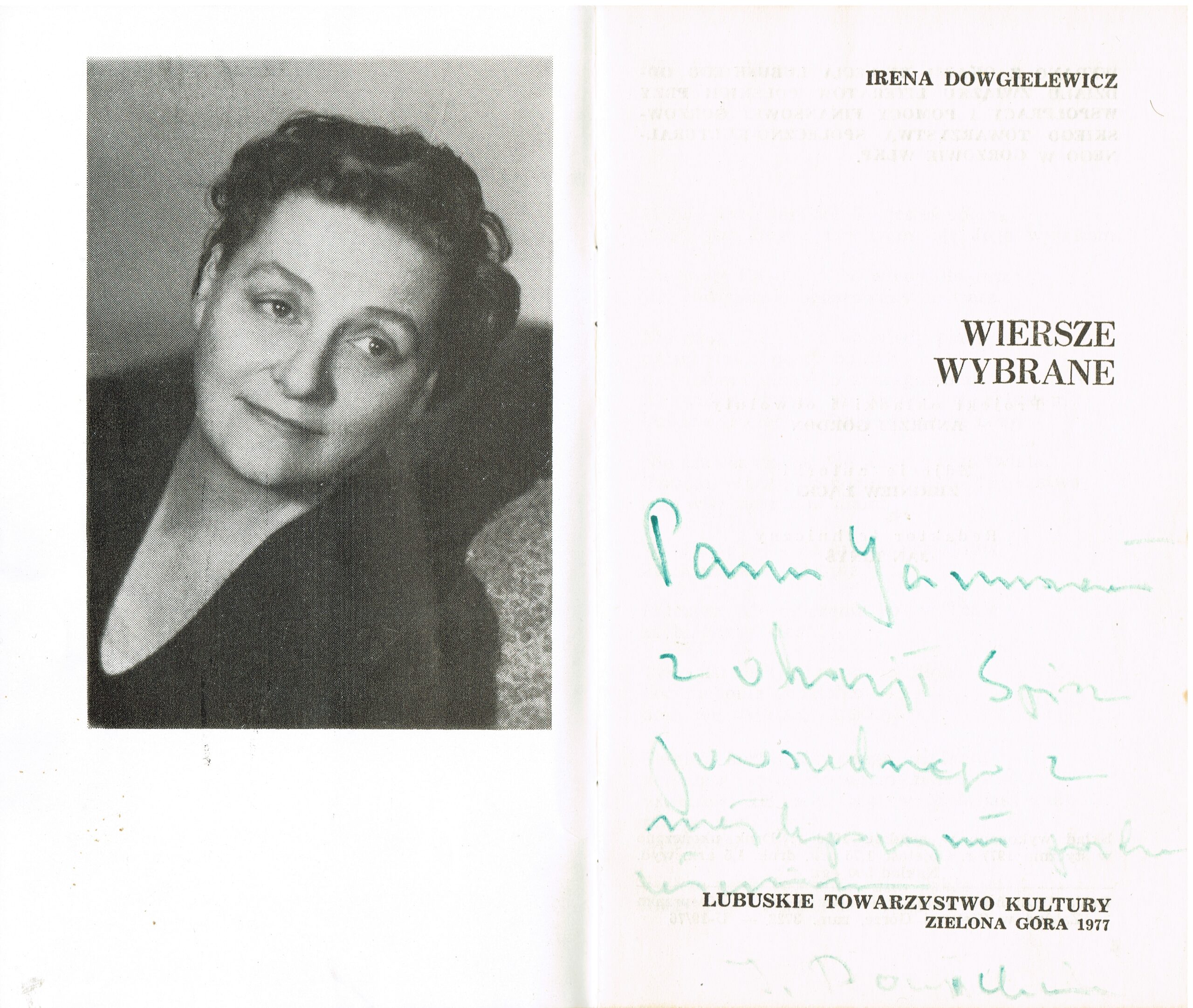 Tomik z autografem Ireny Dowgielewicz